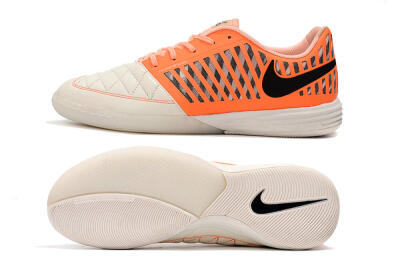Nike Lunar Gato 2 IC Indoor & Futsal Soccer Shoes - White/Orange/Black