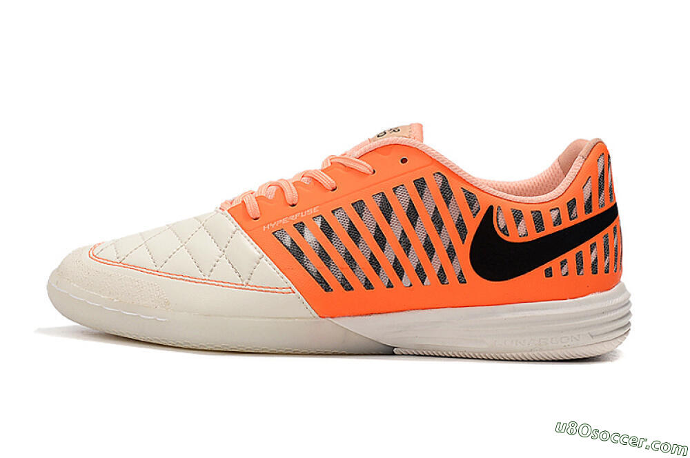 Nike Lunar Gato 2 IC Indoor & Futsal Soccer Shoes - White/Orange/Black 2