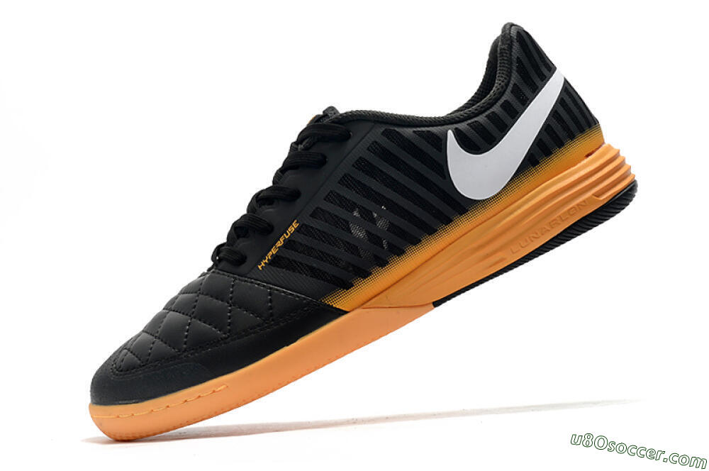 Nike Lunar Gato 2 IC Indoor & Futsal Soccer Shoes - Black/White/Brown 5