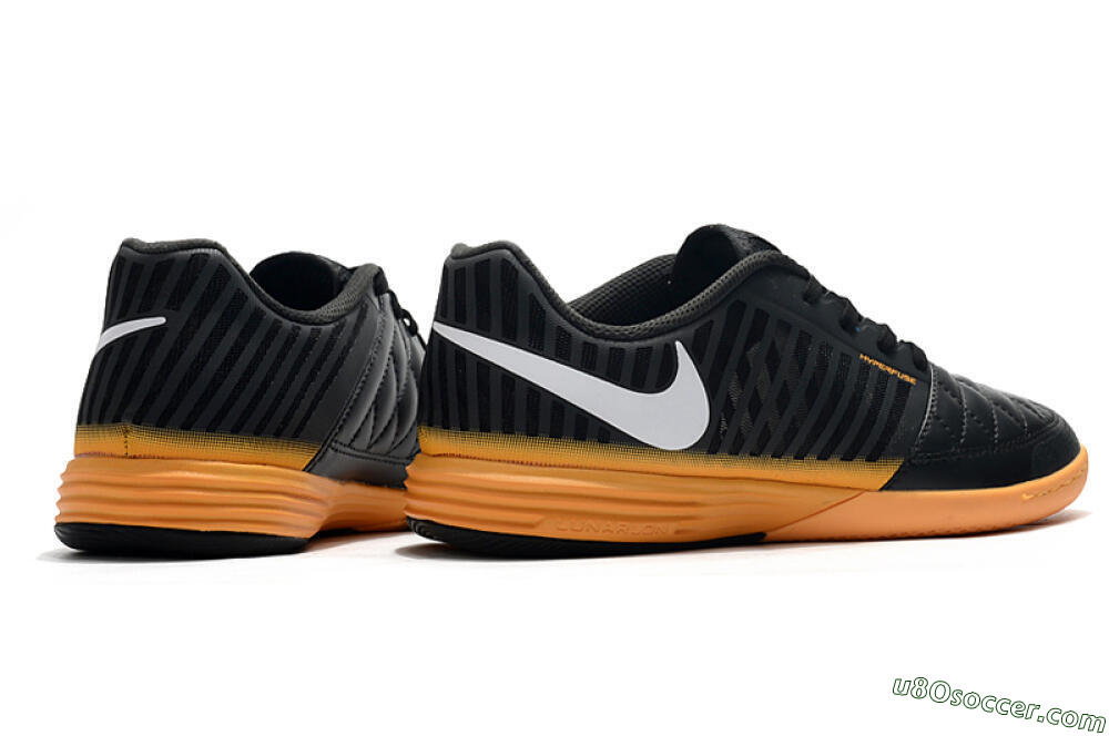 Nike Lunar Gato 2 IC Indoor & Futsal Soccer Shoes - Black/White/Brown 6