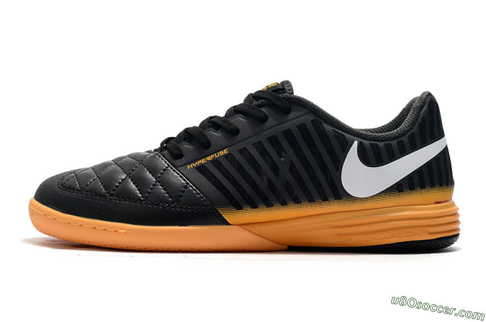 Nike Lunar Gato 2 IC Indoor & Futsal Soccer Shoes - Black/White/Brown 2