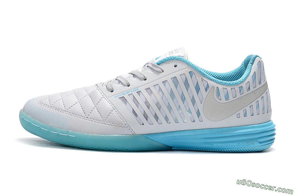 Nike Lunar Gato 2 IC Indoor & Futsal Soccer Shoes - White/Silver/Jade 1