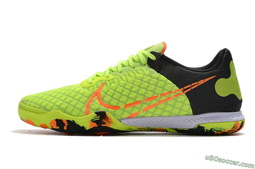 Nike React Gato IC Indoor & Futsal Soccer Shoes - Yellow/Red/Black 2