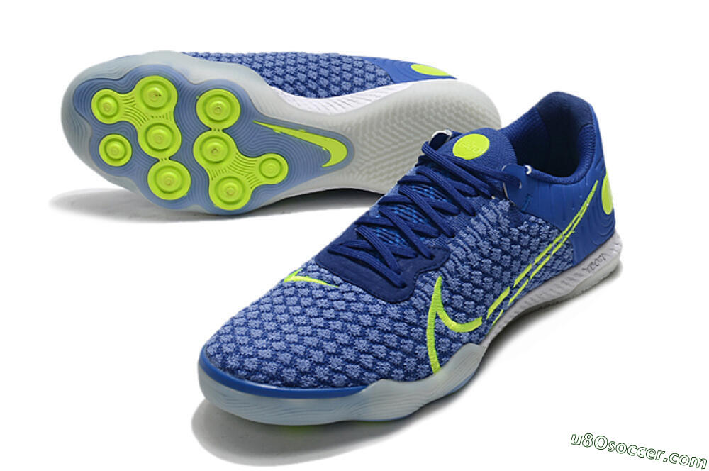 Nike React Gato IC Indoor & Futsal Soccer Shoes - Blue/Yellow/White 3