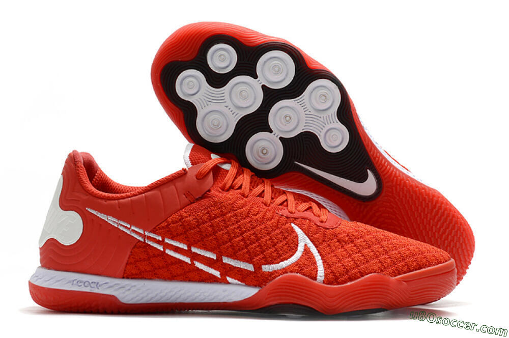 Nike React Gato IC Indoor & Futsal Soccer Shoes - Red/Whtie/Black 1