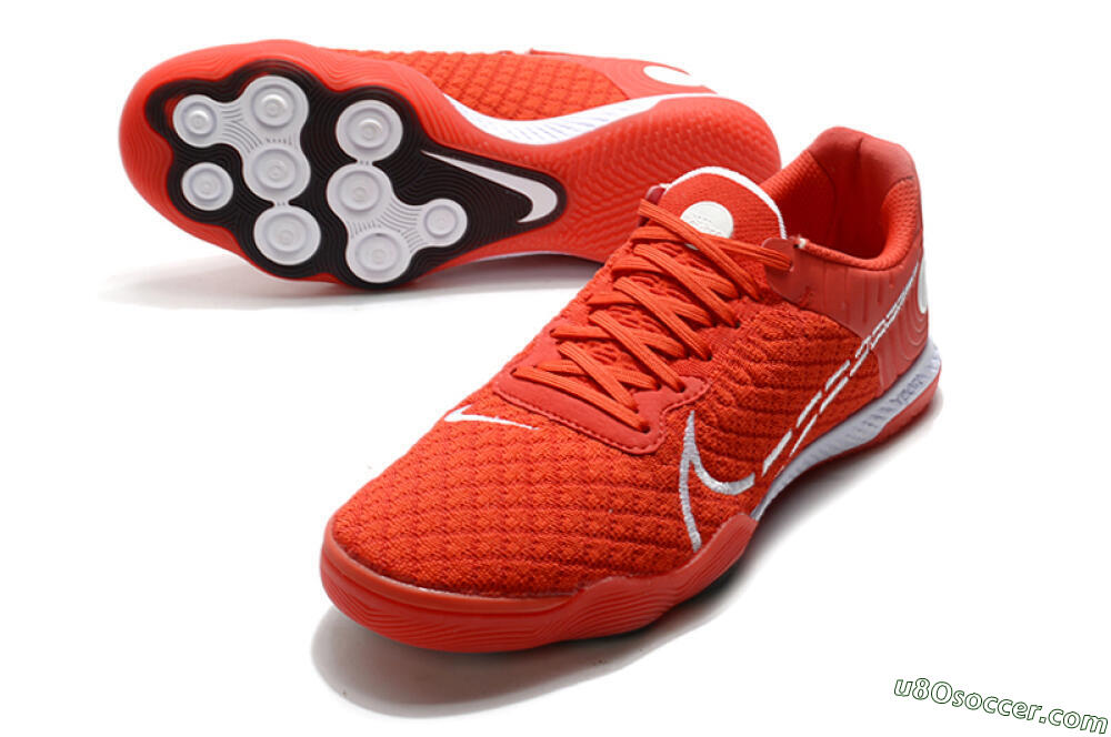 Nike React Gato IC Indoor & Futsal Soccer Shoes - Red/Whtie/Black 3