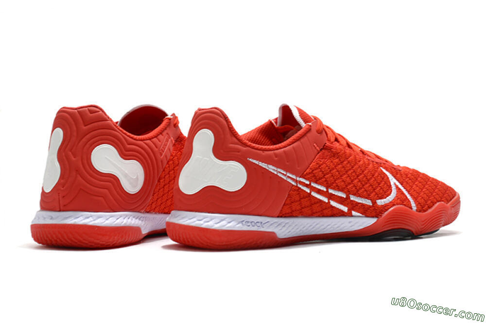 Nike React Gato IC Indoor & Futsal Soccer Shoes - Red/Whtie/Black 6