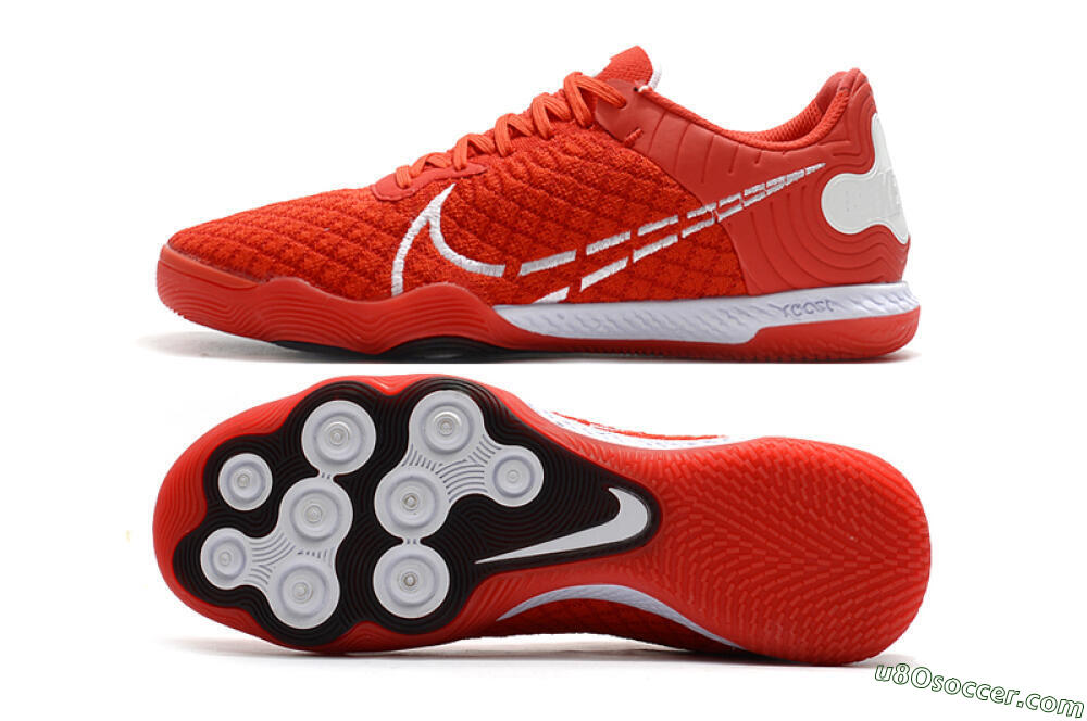 Nike React Gato IC Indoor & Futsal Soccer Shoes - Red/Whtie/Black 0