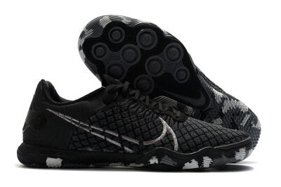 Nike React Gato IC Indoor & Futsal Soccer Shoes - Black/Silver/Grey