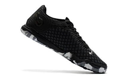 Nike React Gato IC Indoor & Futsal Soccer Shoes - Black/Silver/Grey