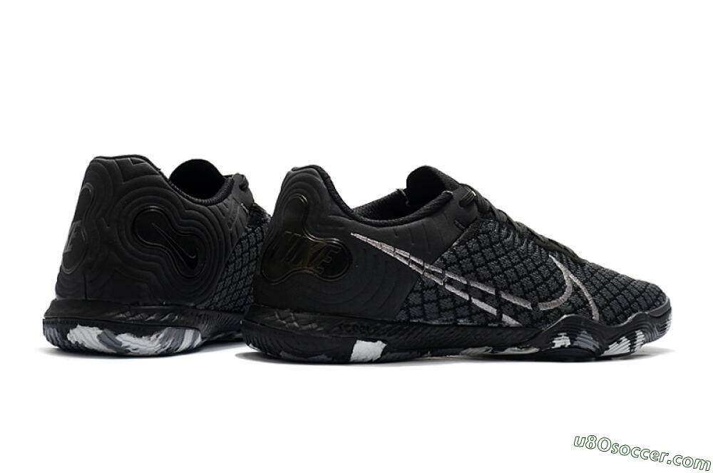 Nike React Gato IC Indoor & Futsal Soccer Shoes - Black/Silver/Grey 6