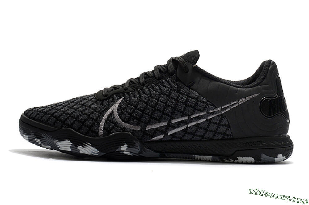 Nike React Gato IC Indoor & Futsal Soccer Shoes - Black/Silver/Grey 2