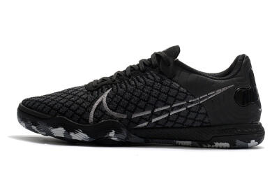 Nike React Gato IC Indoor & Futsal Soccer Shoes - Black/Silver/Grey