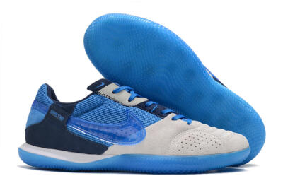 Nike Street Gato IC Indoor & Futsal Soccer Shoes - Grey/Blue