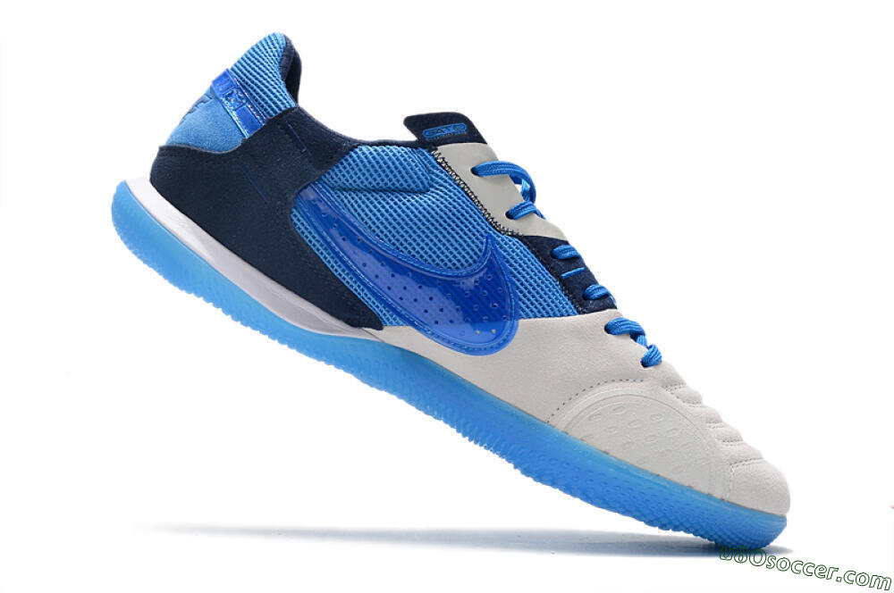 Nike Street Gato IC Indoor & Futsal Soccer Shoes - Grey/Blue 4