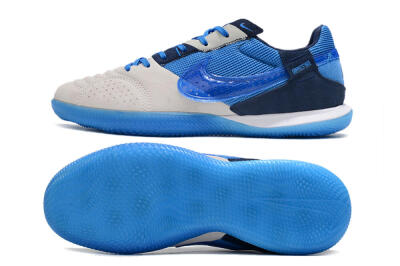 Nike Street Gato IC Indoor & Futsal Soccer Shoes - Grey/Blue
