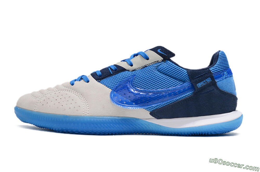 Nike Street Gato IC Indoor & Futsal Soccer Shoes - Grey/Blue 2