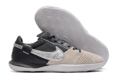 Nike Street Gato IC Indoor & Futsal Soccer Shoes - Beige/Silver/Black