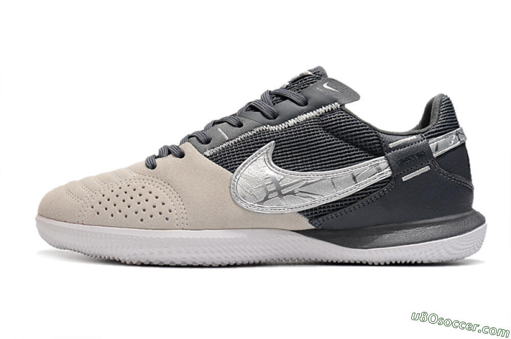 Nike Street Gato IC Indoor & Futsal Soccer Shoes - Beige/Silver/Black 2