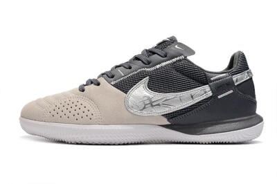 Nike Street Gato IC Indoor & Futsal Soccer Shoes - Beige/Silver/Black
