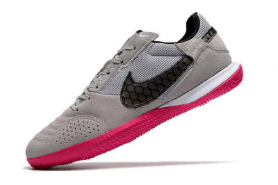 Nike Street Gato IC Indoor & Futsal Soccer Shoes - Grey/Black/Pink