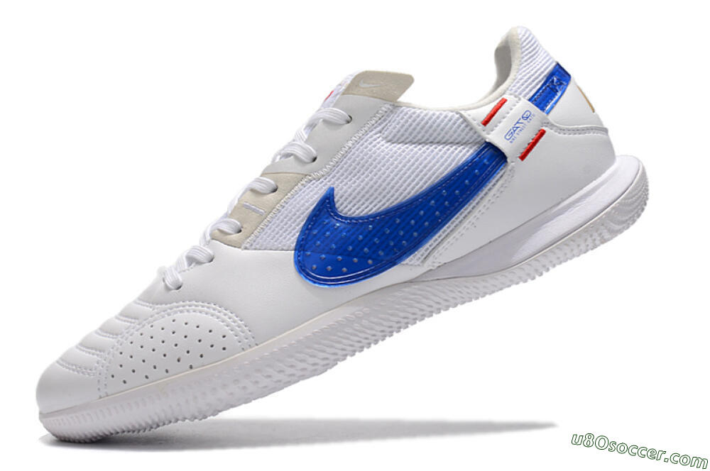 Nike Street Gato IC Indoor & Futsal Soccer Shoes - White/Red/Blue 5