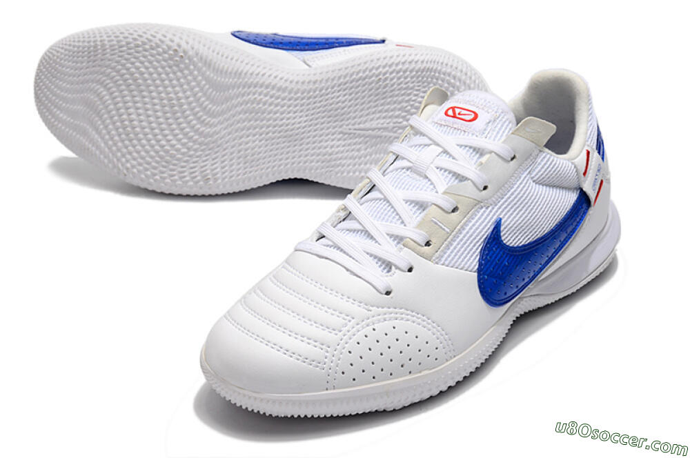 Nike Street Gato IC Indoor & Futsal Soccer Shoes - White/Red/Blue 3