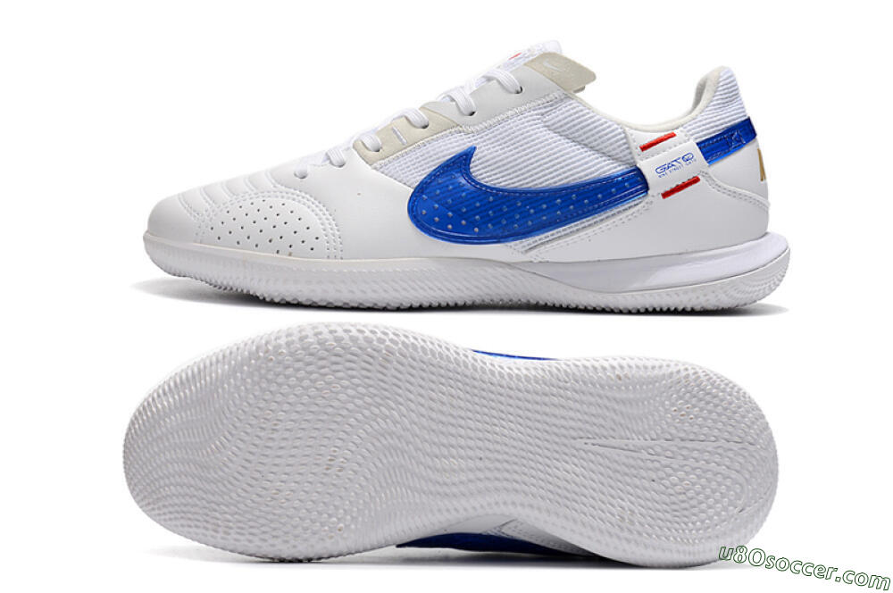 Nike Street Gato IC Indoor & Futsal Soccer Shoes - White/Red/Blue 0