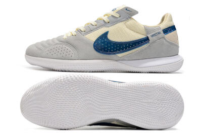 Nike Street Gato IC Indoor & Futsal Soccer Shoes - Grey/Beige/Blue