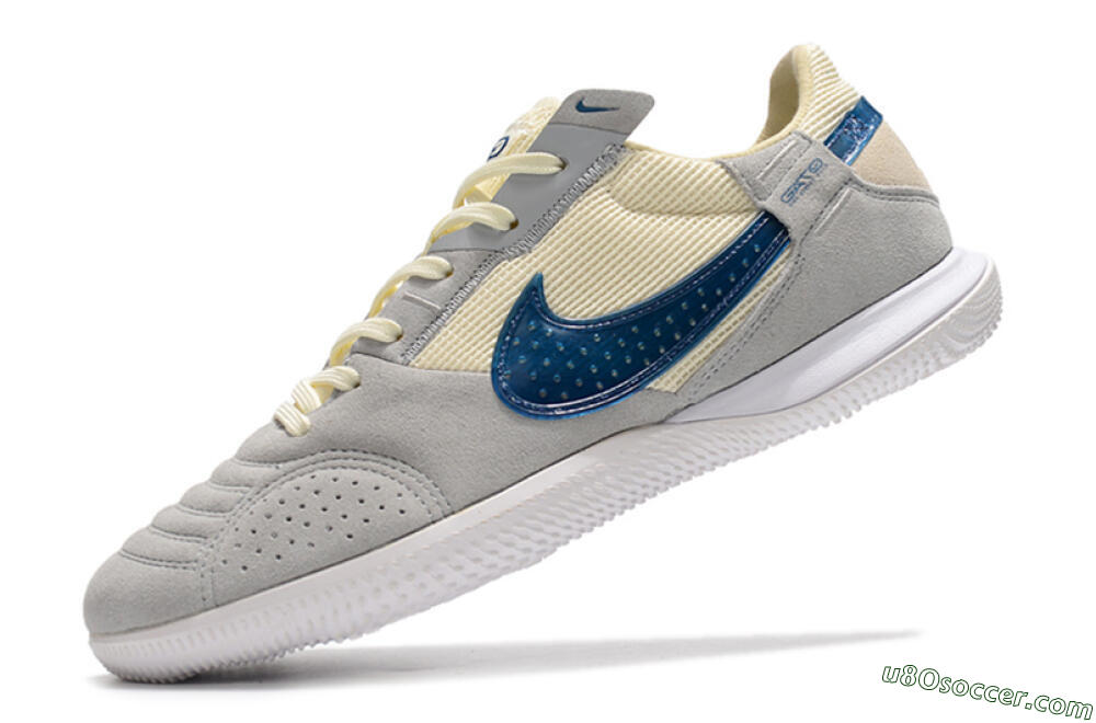 Nike Street Gato IC Indoor & Futsal Soccer Shoes - Grey/Beige/Blue 5