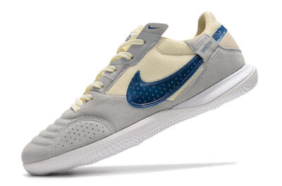 Nike Street Gato IC Indoor & Futsal Soccer Shoes - Grey/Beige/Blue