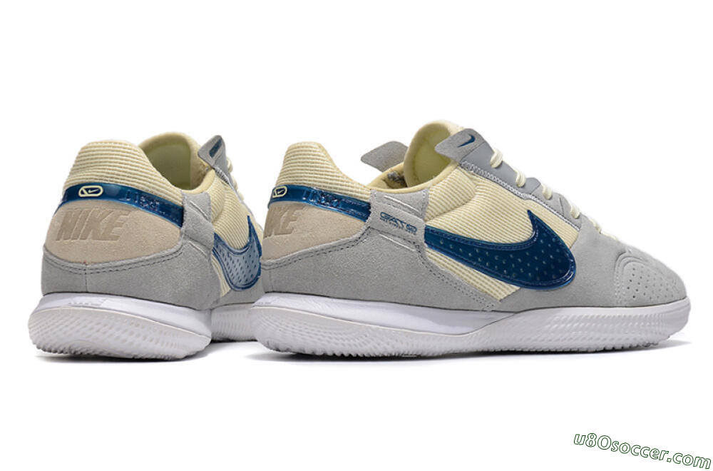 Nike Street Gato IC Indoor & Futsal Soccer Shoes - Grey/Beige/Blue 6