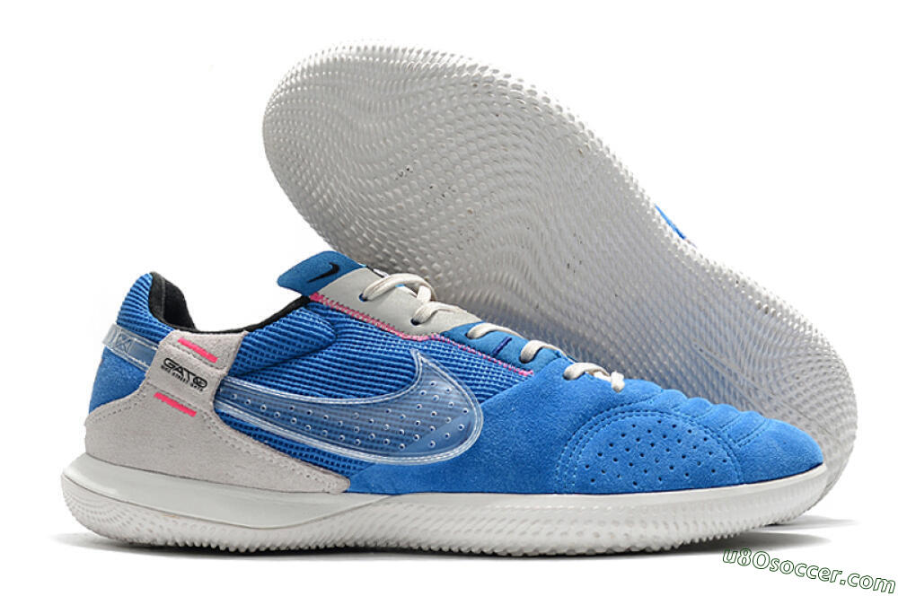 Nike Street Gato IC Indoor & Futsal Soccer Shoes - Blue/Grey/White 1