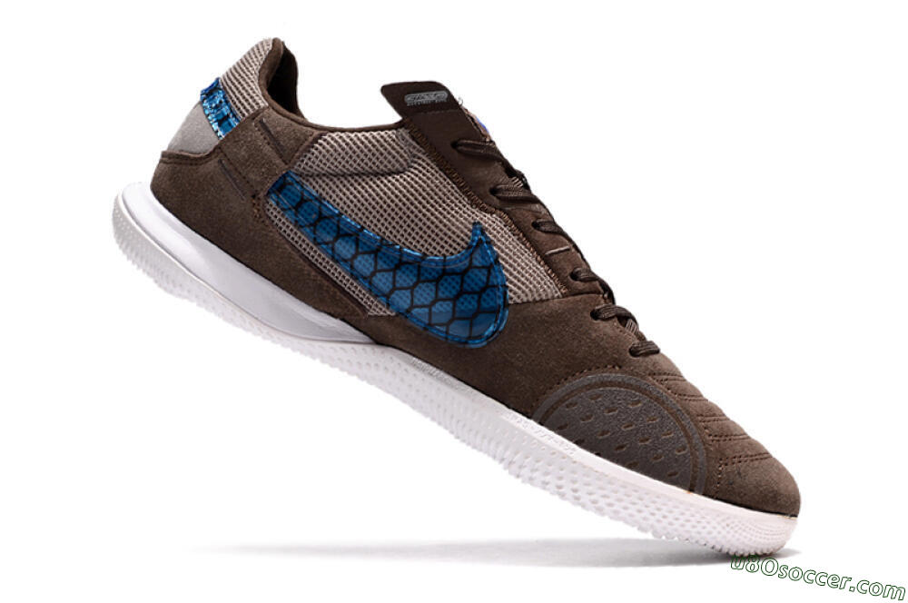 Nike Street Gato IC Indoor & Futsal Soccer Shoes - Brown/Blue/White 4