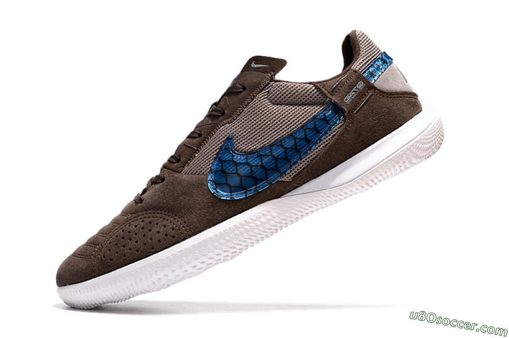Nike Street Gato IC Indoor & Futsal Soccer Shoes - Brown/Blue/White 5