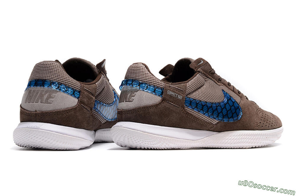 Nike Street Gato IC Indoor & Futsal Soccer Shoes - Brown/Blue/White 6