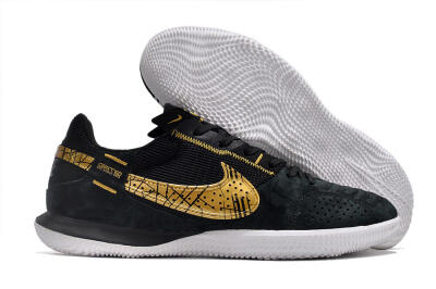 Nike Street Gato IC Indoor & Futsal Soccer Shoes - Black/Gold/White