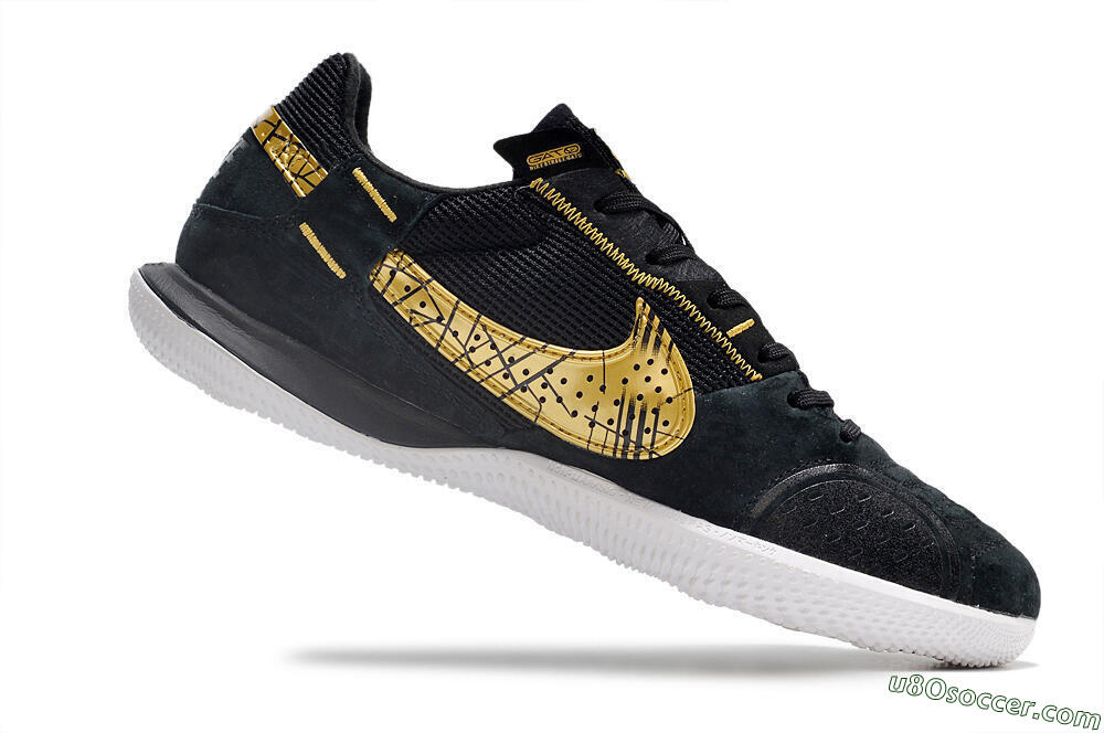Nike Street Gato IC Indoor & Futsal Soccer Shoes - Black/Gold/White 4