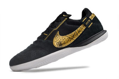 Nike Street Gato IC Indoor & Futsal Soccer Shoes - Black/Gold/White