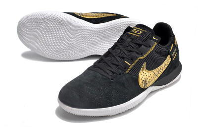 Nike Street Gato IC Indoor & Futsal Soccer Shoes - Black/Gold/White