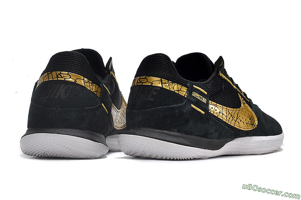 Nike Street Gato IC Indoor & Futsal Soccer Shoes - Black/Gold/White 6