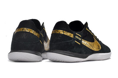 Nike Street Gato IC Indoor & Futsal Soccer Shoes - Black/Gold/White
