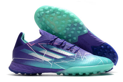 Adidas X Speedflow.1 TF Artificial Turf Soccer Shoes - Jade/Silver/Purple