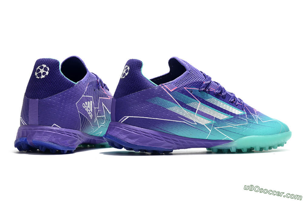 Adidas X Speedflow.1 TF Artificial Turf Soccer Shoes - Jade/Silver/Purple 6
