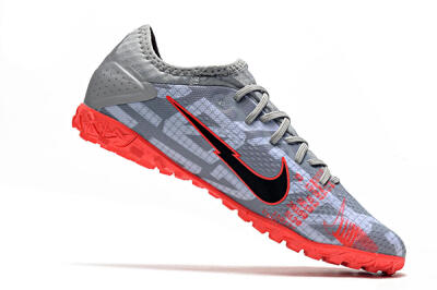Nike Mercurial Vapor 13 Pro TF Artificial Turf Soccer Shoes - Grey/Black/Red