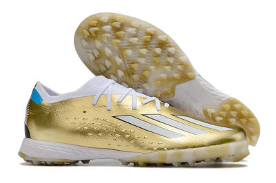 Adidas X Speedportal.1 TF Artificial Turf Soccer Shoes - Gold/White/Blue