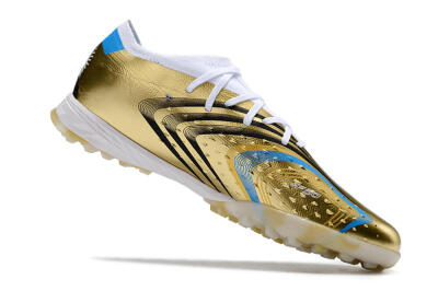 Adidas X Speedportal.1 TF Artificial Turf Soccer Shoes - Gold/White/Blue