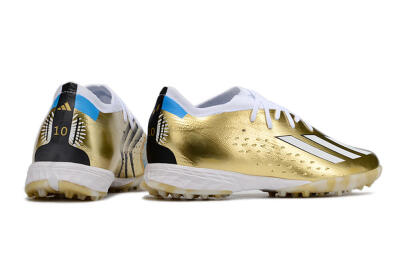 Adidas X Speedportal.1 TF Artificial Turf Soccer Shoes - Gold/White/Blue