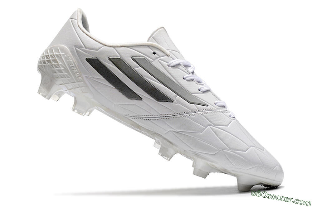 Adidas F50 Adizero Ghosted FG Firm Ground Soccer Cleats - White/Grey/Silver 4