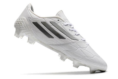 Adidas F50 Adizero Ghosted FG Firm Ground Soccer Cleats - White/Grey/Silver